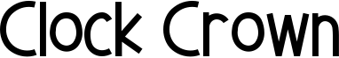 Clock Crown Font