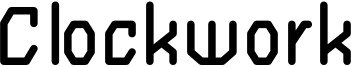 Clockwork Font