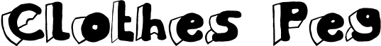 Clothes Peg Font
