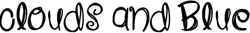 Clouds And Blue Font