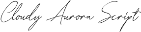 Cloudy Aurora Script Font