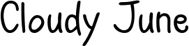 Cloudy June Font