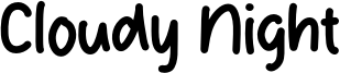 Cloudy Night Font