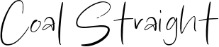 Coal Straight Font