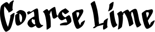 Coarse Lime Font