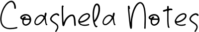 Coashela Notes Font
