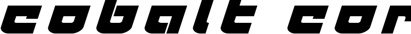 Cobalt Corsair Font