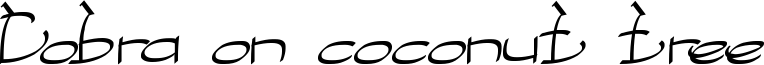 Cobra on coconut tree Font