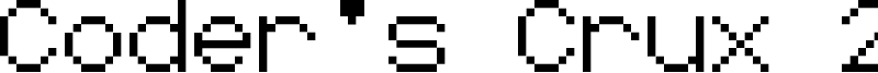 Coder's Crux 2 Font