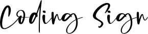Coding Sign Font