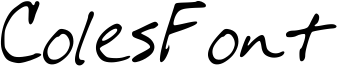 ColesFont Font