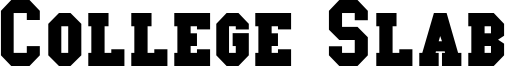 College Slab Font