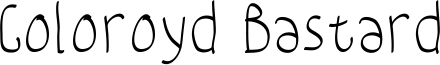 Coloroyd Bastard Font