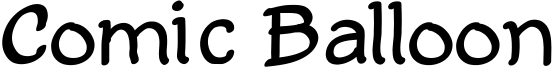 Comic Balloon Font