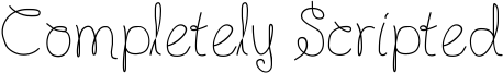Completely Scripted Font