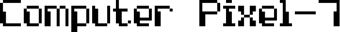 Computer Pixel-7 Font