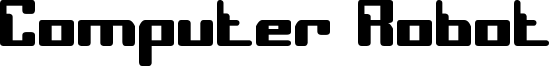 Computer Robot Font