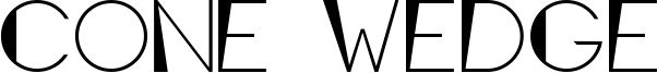 Cone Wedge Font