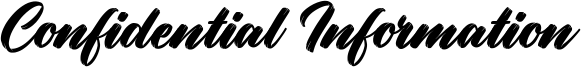 Confidential Information Font