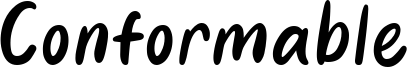 Conformable Font