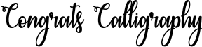 Congrats Calligraphy Font