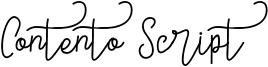 Contento Script Font