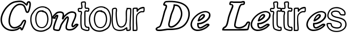 Contour De Lettres Font
