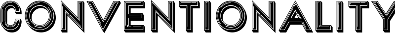 Conventionality Font