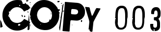 Copy 003 Font