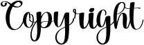 Copyright Font
