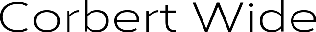 Corbert Wide Font