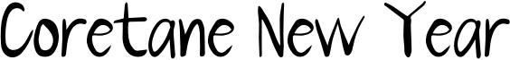 Coretane New Year Font