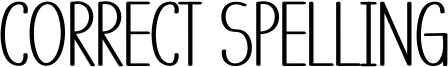 Correct Spelling Font