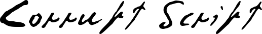Corrupt Script Font