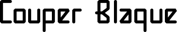 Couper Blaque Font