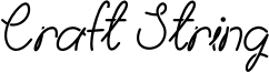Craft String Font