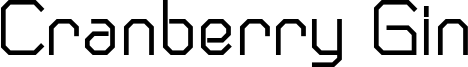 Cranberry Gin Font