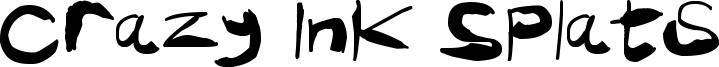 Crazy Ink Splats Font