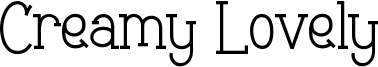 Creamy Lovely Font