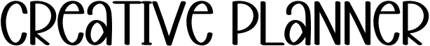 Creative Planner Font