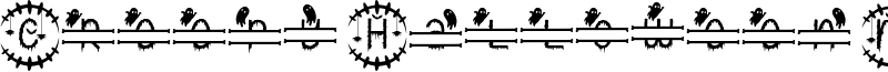 Creepy Halloween Monogram Font