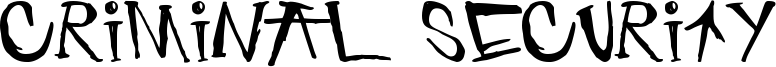 Criminal Security Font