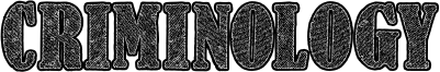 Criminology Font