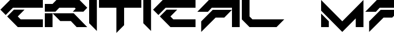 Critical Mass LDR Font