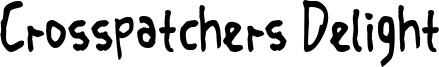 Crosspatchers Delight Font