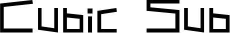 Cubic Sub Font