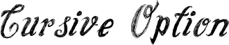 Cursive Option Font