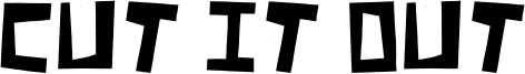 Cut It Out Font