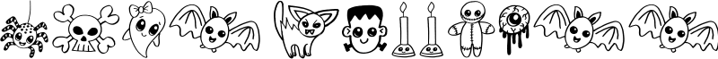 Cute Halloween Drawings Font