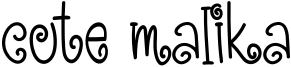 Cute Malika Font